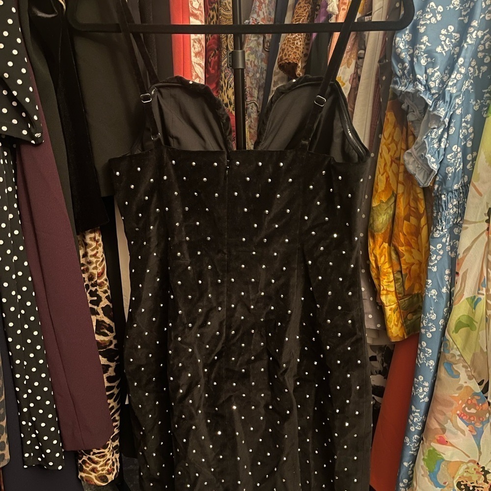 Michael Kors Embellished Velvet Bustier Mini Dress ~ Sz 6 - Picture 6 of 6